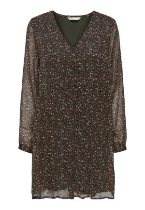 Only Onlriley L/s V-neck Button Dress Ex Ptm Jurk Rosin Elodie