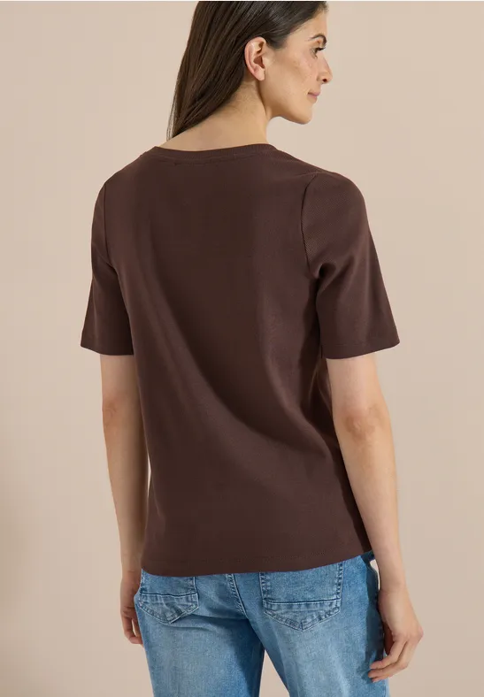 Basic Shirt met geribde textuur - Afbeelding 3