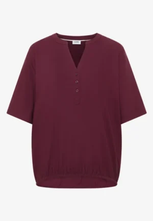 Alternative view of Blouse met gespleten hals en elastische zoom