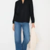 Blouse met glitterdetails