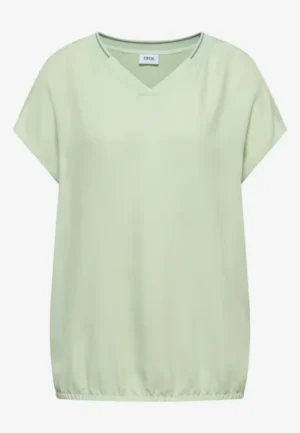 Alternative view of Blouse met korte mouwen en een mix van texturen