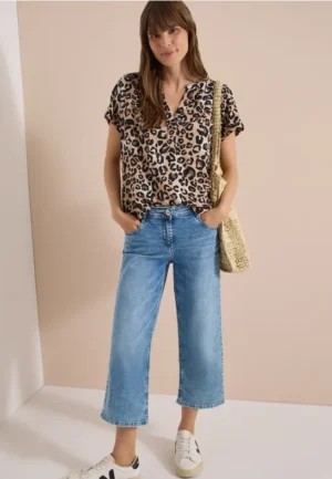 Blouse met korte mouwen