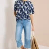 Blouse met korte mouwen