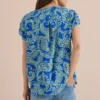 Blouse shirt met ronde hals en print - Afbeelding 3