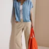 Blouson blouse van lyocell