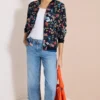 Blouson met bloemenmotief en ritssluiting
