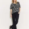 Carmen blouse met print