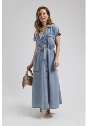 Florez - Blauw | Dames | Jurk | Blauw | L | regular | Kamst mode