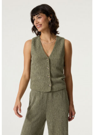 Garcia - Groen | unisex | Gilet | Groen | L | regular | Kamst mode