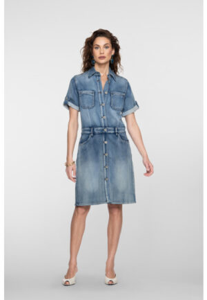 Geisha - Blauw | unisex | Jurk | Blauw | L | regular | Kamst mode