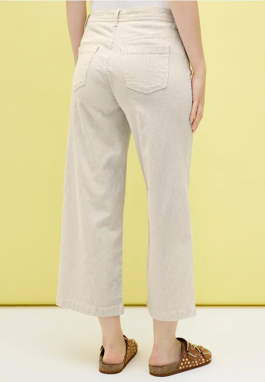 Gestreepte broek Wide Legs - Afbeelding 3