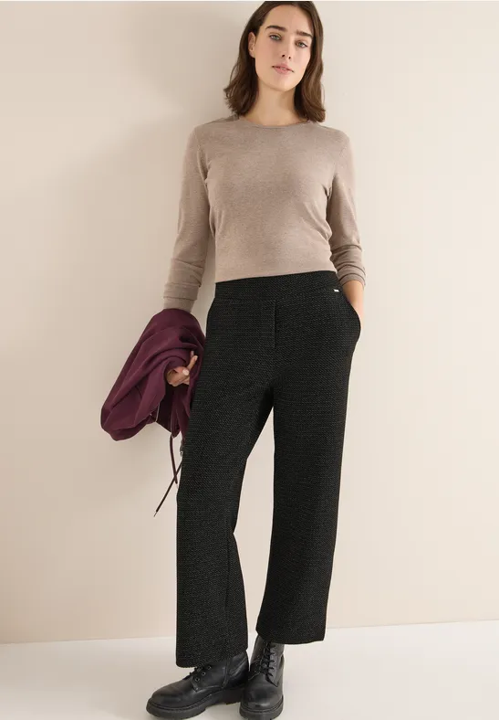 Glinsterende 7/8 broek Wide Legs