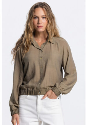 Jansen Amsterdam - Groen | Dames | Blouse | Groen | 38 | regular | Kamst mode