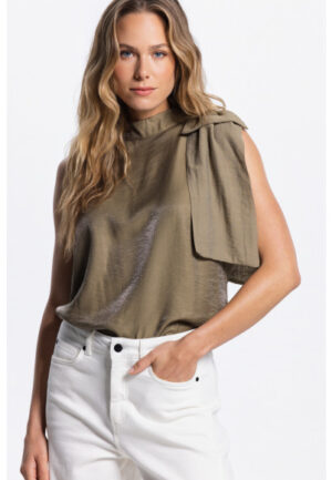 Jansen Amsterdam - Groen | Dames | Top | Groen | 44 | regular | Kamst mode