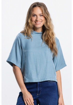 Jansen Amsterdam - Blauw | Dames | Top | Blauw | 42 | regular | Kamst mode