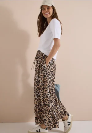 Maxirok met volants en leoprint