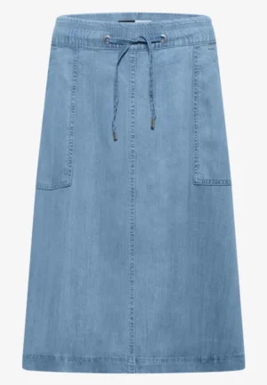 Alternative view of Midi-rok met denimlook zakken