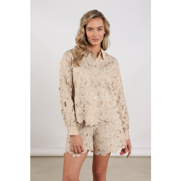 Nukus - Beige | Dames | Blouse | Beige | 3XL | regular | Kamst mode