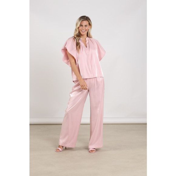 Nukus - Roze | Dames | Broek | Roze | L | regular | Kamst mode
