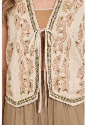 Nukus - Beige | Dames | Gilet | Beige | S | regular | Kamst mode