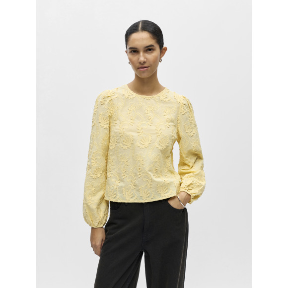 Object - Geel | Dames | Blouse | Geel | 34 | regular | Kamst mode
