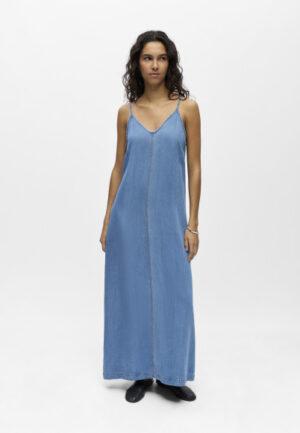 Object - Blauw | Dames | Jurk | Blauw | 40 | regular | Kamst mode