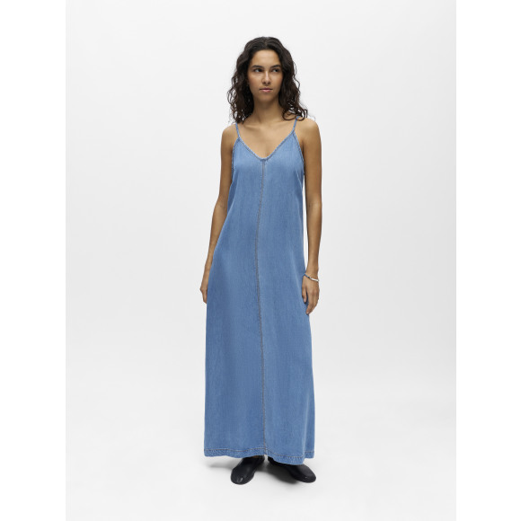 Object - Blauw | Dames | Jurk | Blauw | 40 | regular | Kamst mode