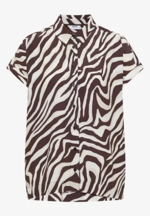 Alternative view of Overhemd met korte mouwen en zebraprint