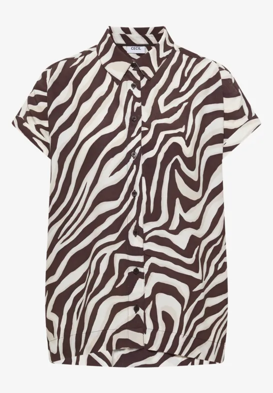 Overhemd met korte mouwen en zebraprint - Afbeelding 2