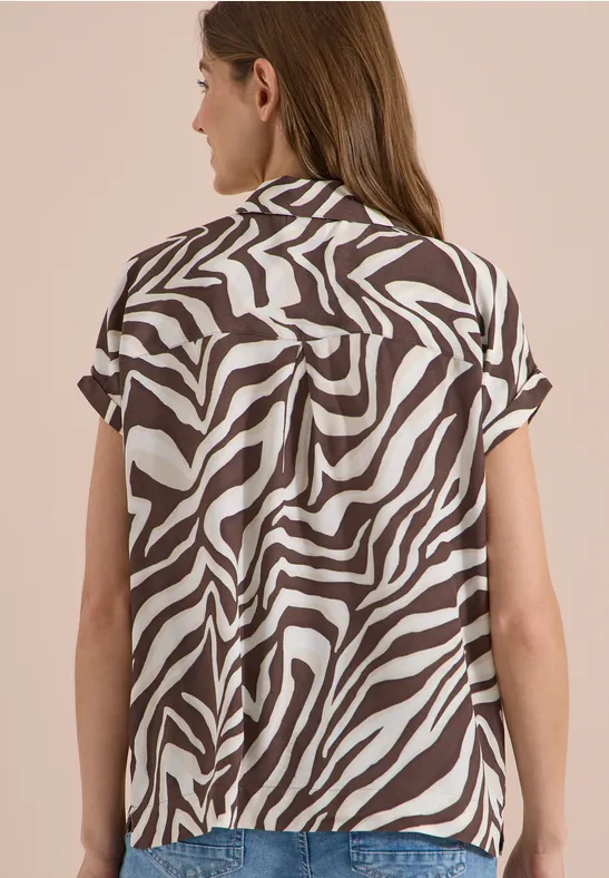 Overhemd met korte mouwen en zebraprint - Afbeelding 3
