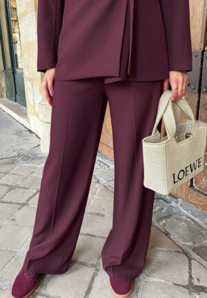 Pantalon Straight Leg Burgundy