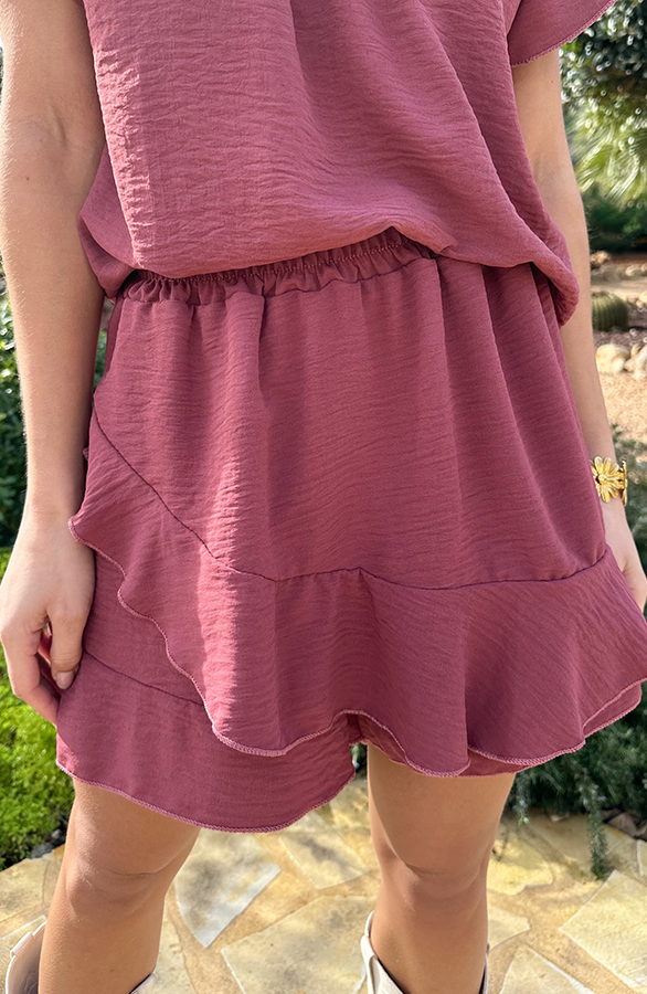 Ruffle Skort Dust Roze