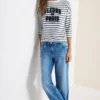 Shirt met 3/4 mouwen en Wording Artwork