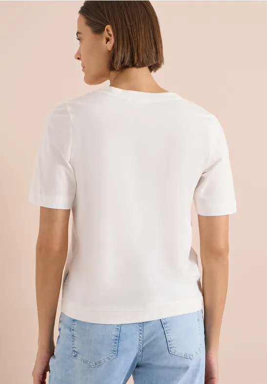 Shirt met V-hals en tekstdetail - Afbeelding 3