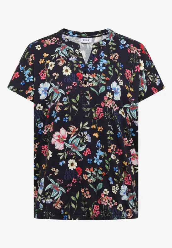 Shirt met gespleten hals en knoopdetails - Afbeelding 2