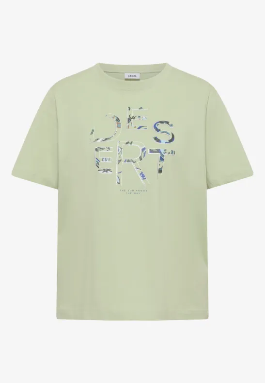 Shirt met ronde hals en opdruk aan de voorkant - Afbeelding 2