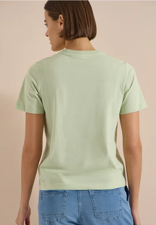 Shirt met ronde hals en opdruk aan de voorkant - Afbeelding 3