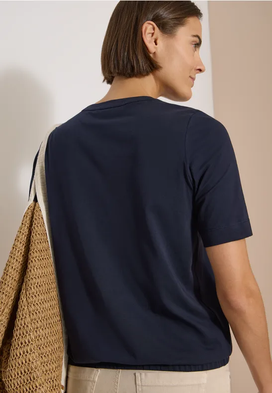 Shirt met ronde hals en opdruk op de voorkant - Afbeelding 3