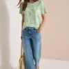Shirt met ronde hals en print