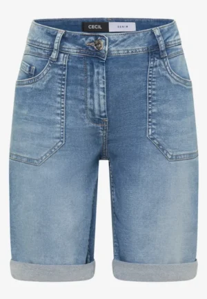 Alternative view of Shorts met Mid Waist-taille en Slim Leg-pijpen in casual pasvorm