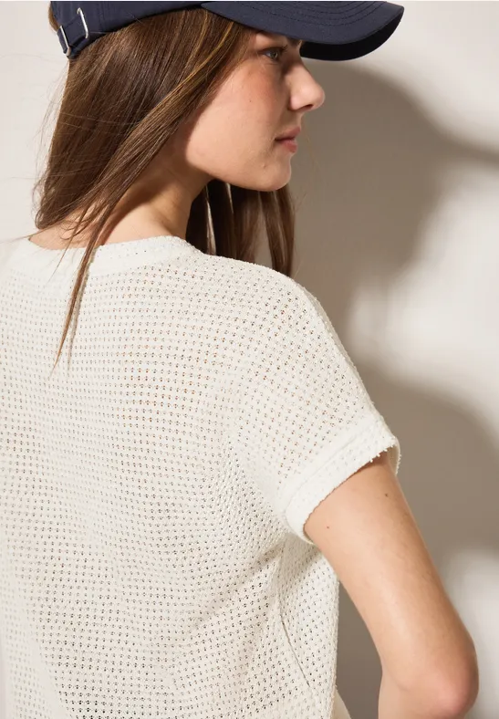 T-shirt met structuur - Afbeelding 3