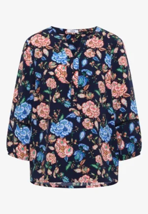 Alternative view of Tuniek met 3/4-mouwen en bloemenpatroon