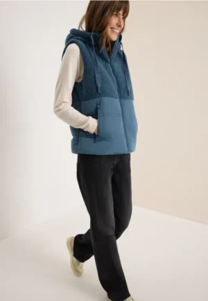 Vest met structuurmix