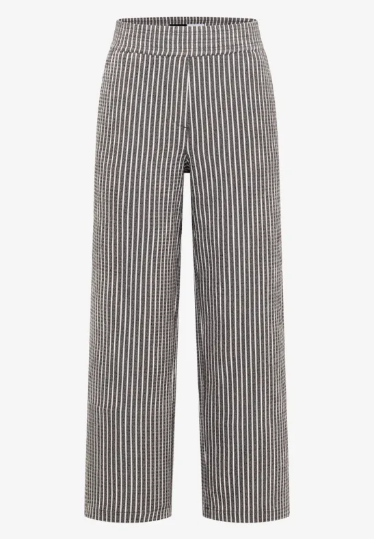 Wide Leg broek in seersucker stof - Afbeelding 2