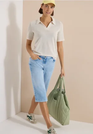 Wide Leg capri jeans in Loose Fit