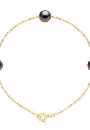 Armband TRIO - 3 Echte Gecultiveerde Tahiti Parels DOOR Ronde 7-8 mm