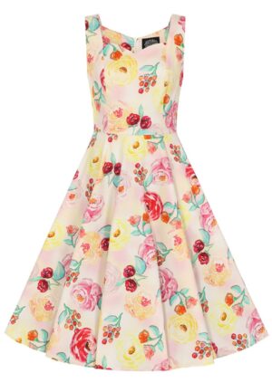 Hearts & Roses Annie Floral Swing Dress Pink-XL