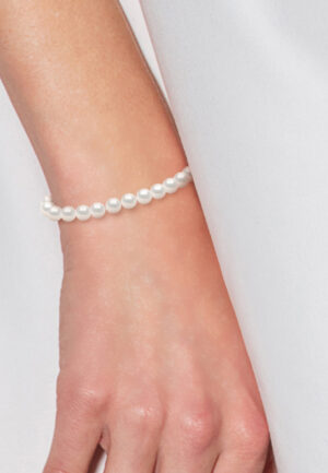 Alternative view of Armband Parels van het water Rank Sweet Rond 5-6mm White 925