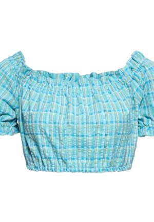 Queen Kerosin Carmen Top Karo Blue-L | 33% korting