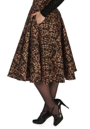 Banned Cheetah Girl Swing Skirt Leopard-L